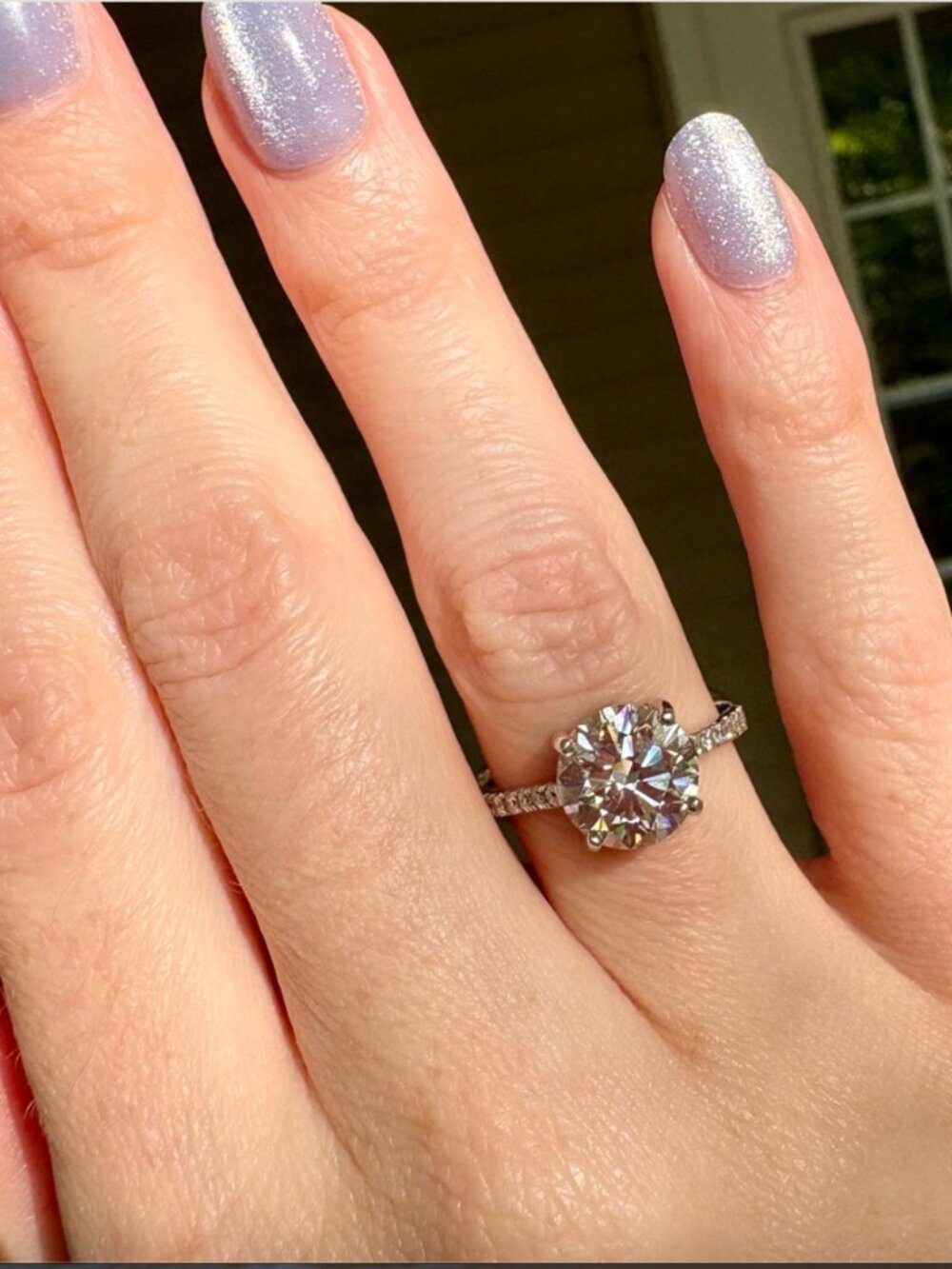 2.94 CTW IGI Certified Fancy Pink Lab Grown Diamond and Platinum Ring--Size 7